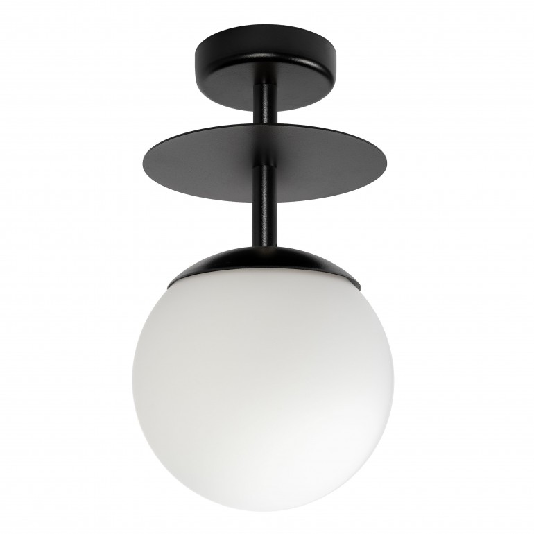 PLAAT B black ceiling lamp / plafond