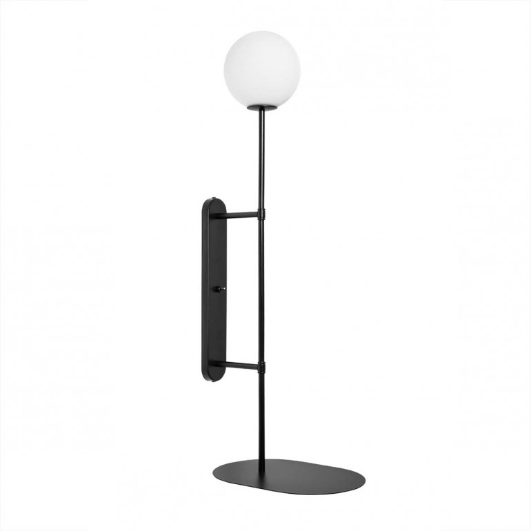 TABLO noir lampe murale / applique murale avec étagère