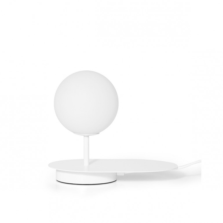 HANEA ST lampe de table blanche avec étagère