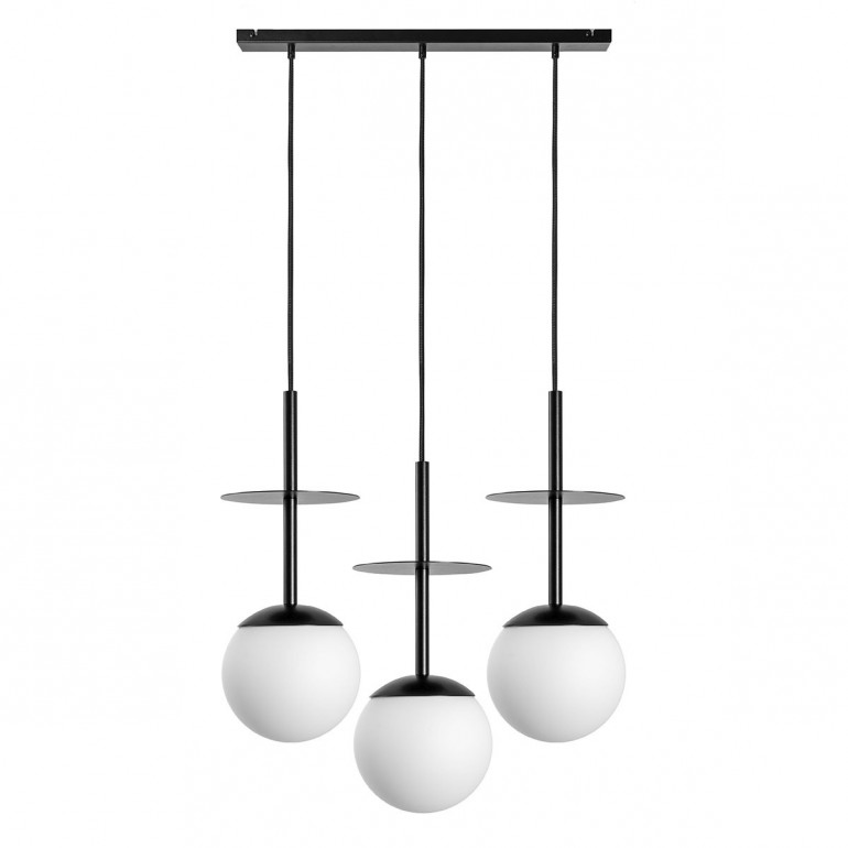 PLAAT A 3L plafonnier triple noir