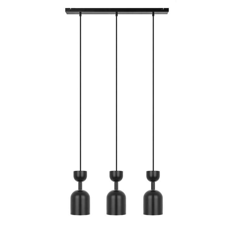 Plafonnier triple SUPURU 3L noir