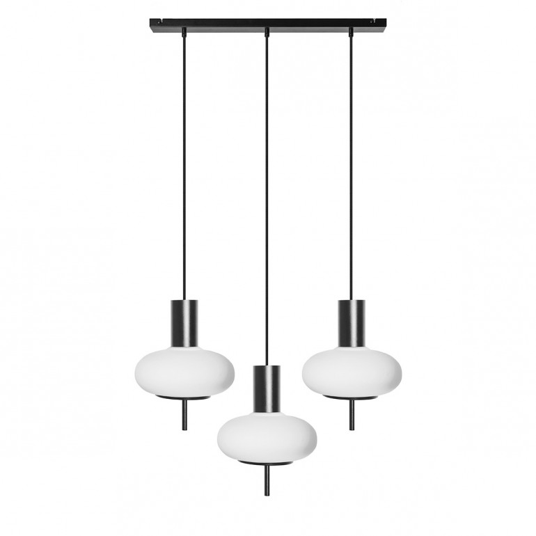 TORNI A 3L plafonnier triple noir