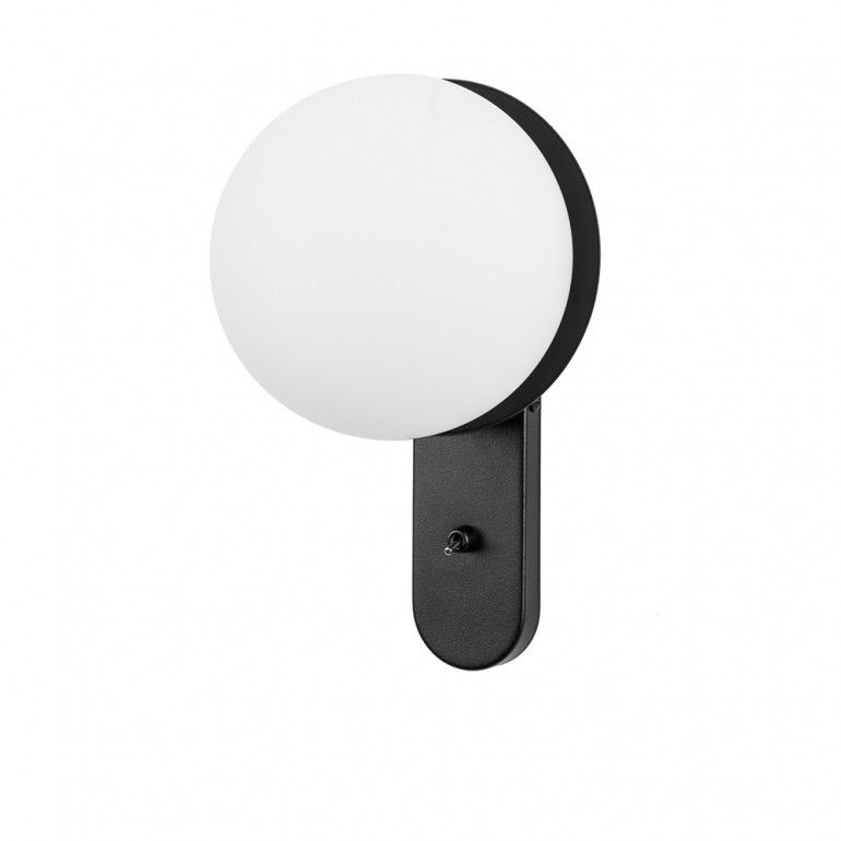 KUUL D1 lampe murale / applique murale noire avec interrupteur marche/arrêt