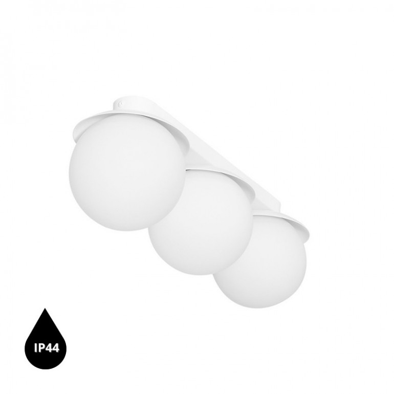 KUUL B plafonnier blanc avec étanchéité IP44 renforcée