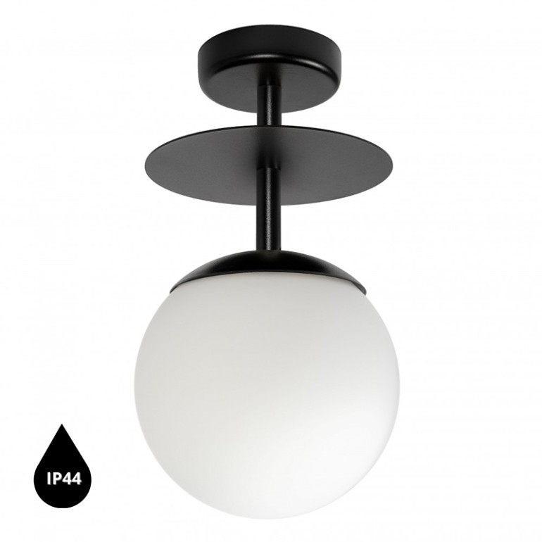 PLAAT B black ceiling lamp / plafond