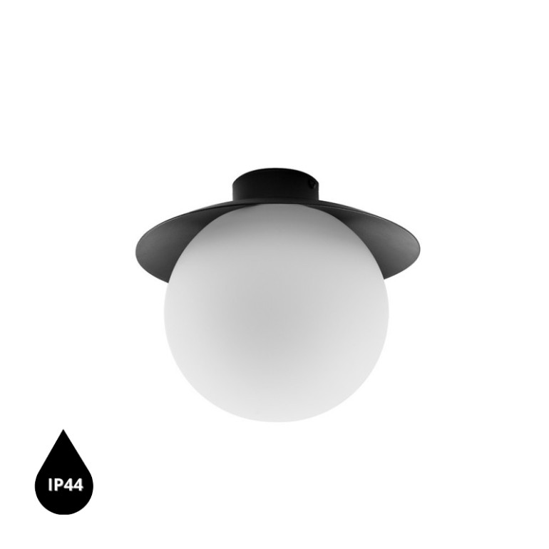 KUUL C black ceiling lamp / plafond IP44