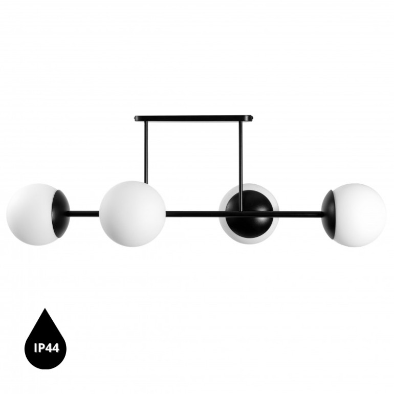 KOP D black ceiling lamp / plafond IP44