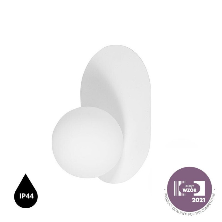 HANEA applique murale blanche avec étanchéité IP44 renforcée