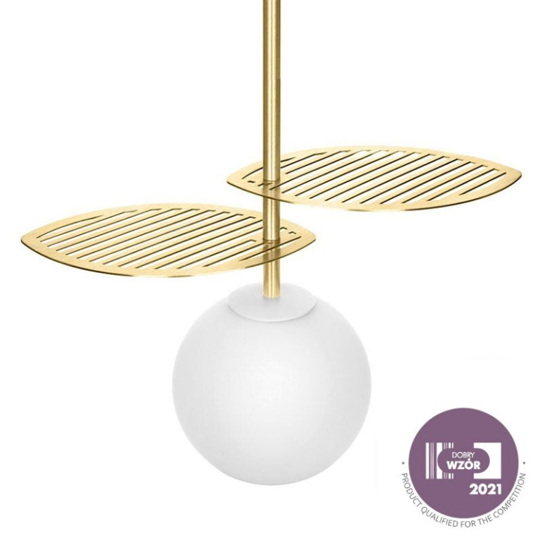 FYLLO A Lampe suspendue en or avec feuilles en laiton