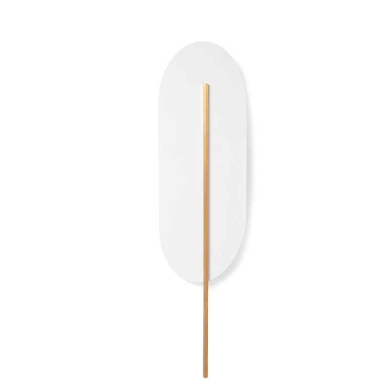 ROKKE applique murale blanche avec détails en laiton