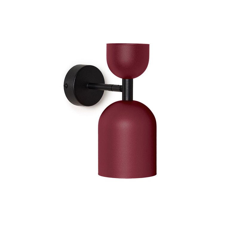 SUPURU W lampe murale réglable / applique murale bordeaux avec tube noir