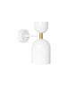 Lampa ścienna SUPURU biały kinkiet z mosiężną rurką UMMO