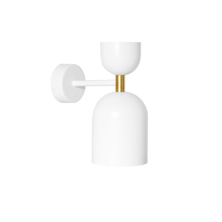 SUPURU W lampe murale / applique murale orientable blanche avec tube en laiton
