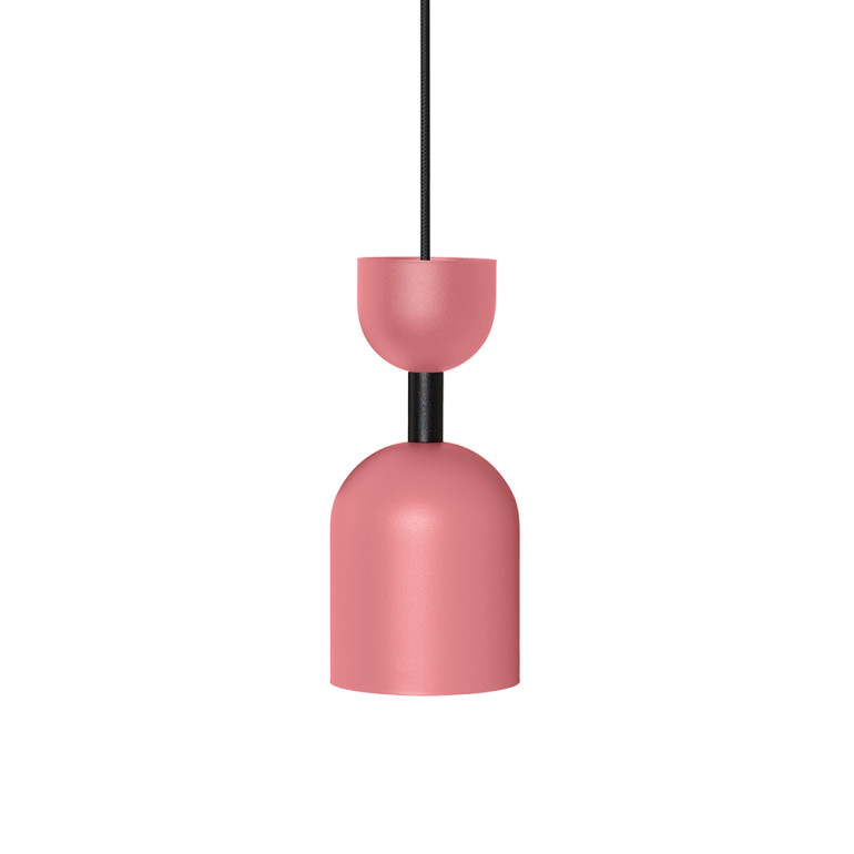 SUPURU plafonnier rose avec tube noir