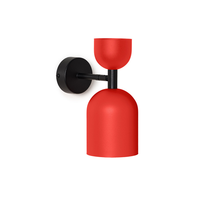 SUPURU W applique murale rouge-orange avec tube noir