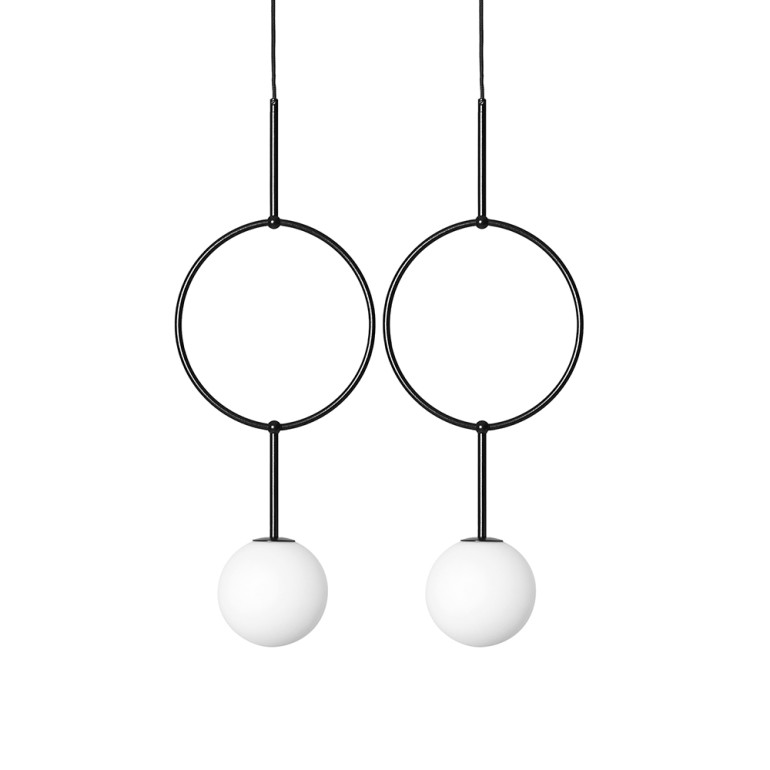 ISUULLA B plafonnier double noir