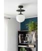 PLAAT B red-orange ceiling lamp / plafond