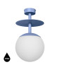 PLAAT B blue ceiling lamp / plafond with increased IP44 tightness