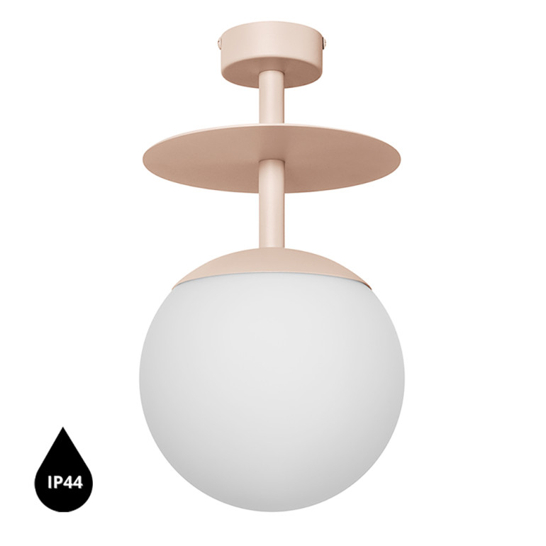 Plafonnier PLAAT B beige / plafond avec étanchéité IP44 renforcée