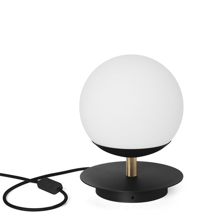 PLAAT ST lampe de table noire avec laiton