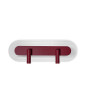 RIFLO L D applique murale bordeaux avec spots orientables