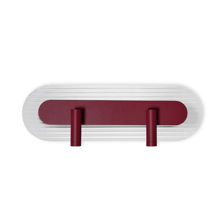 RIFLO L D applique murale bordeaux avec spots orientables
