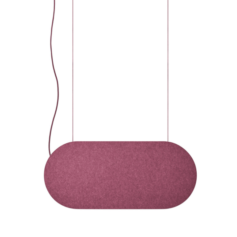 MALUMI A Acoustic : suspension acoustique de plafond, couleur bordeaux