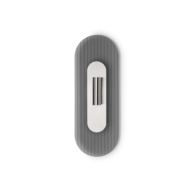 RIFLO W C Steel : applique murale en acier avec réflecteur orientable et verre graphite