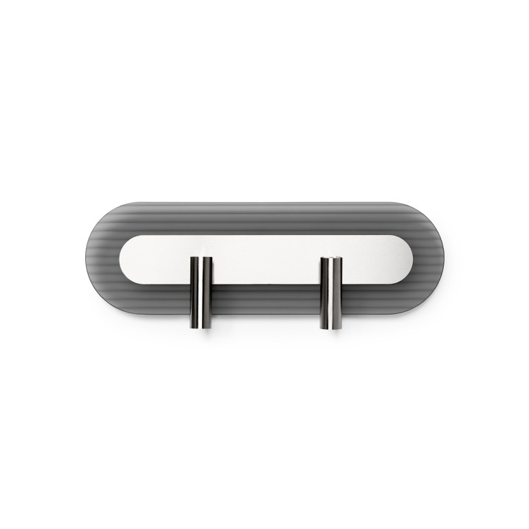 RIFLO W C Steel : applique murale en acier avec réflecteur orientable et verre satiné incolore