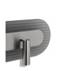RIFLO W C Steel : applique murale en acier avec réflecteur orientable et verre incolore